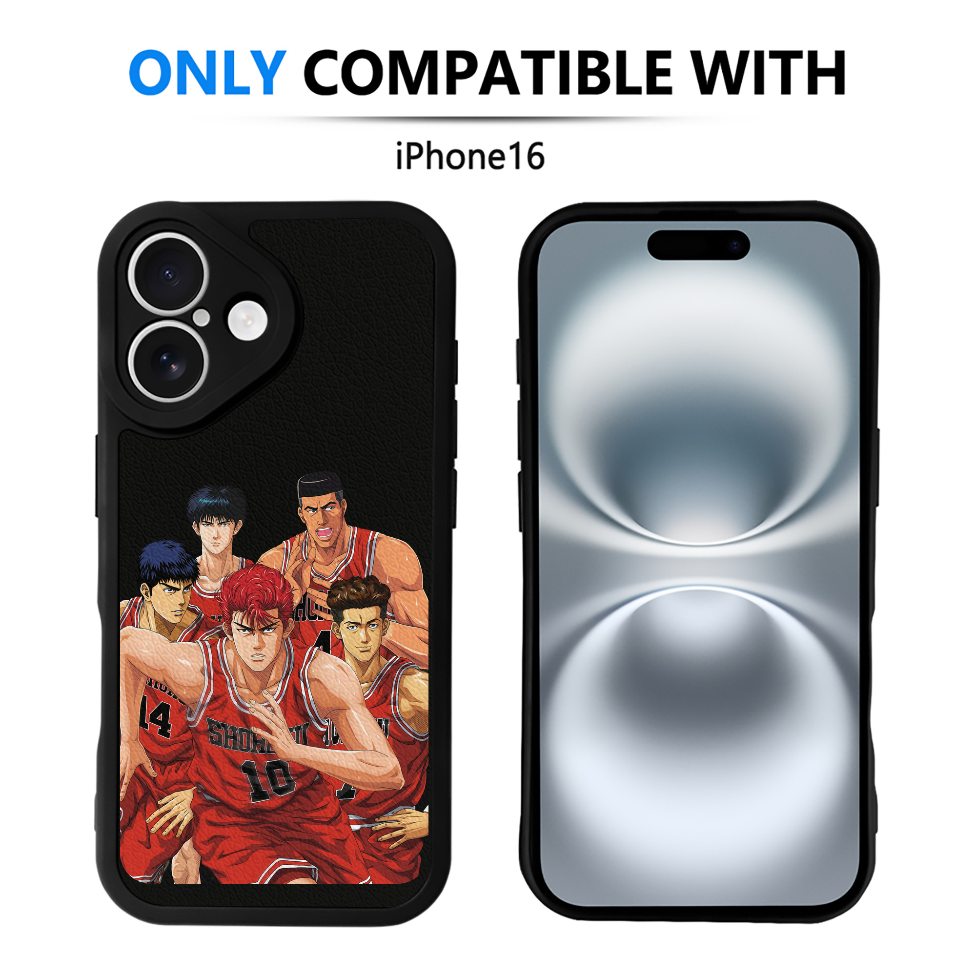 （画像用） SLAM DUNK／スラムダンク 【iPhone 16シリーズ対応】シリコンスマホケース（レザー調） 材質：シリコン